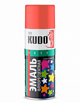 KUDO KU-1206 Эмаль флуоресцентная оранжево-красная 520мл 1/6шт